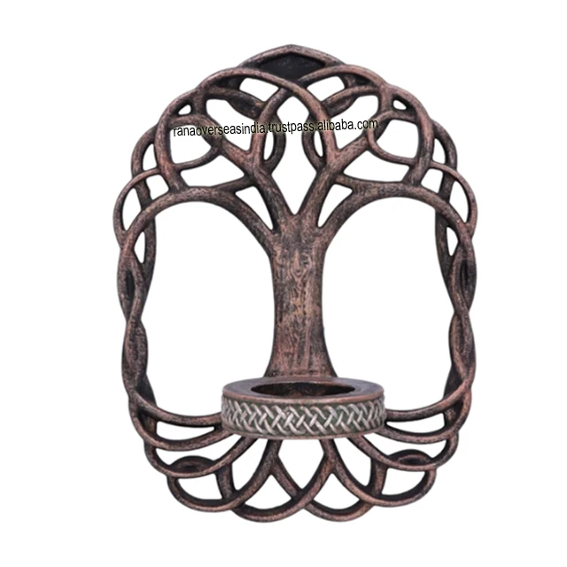 Highest Selling Celtic Tree Of Life Style Wall Hanging Metal Candle Holder for Events Decorations Party Decorations