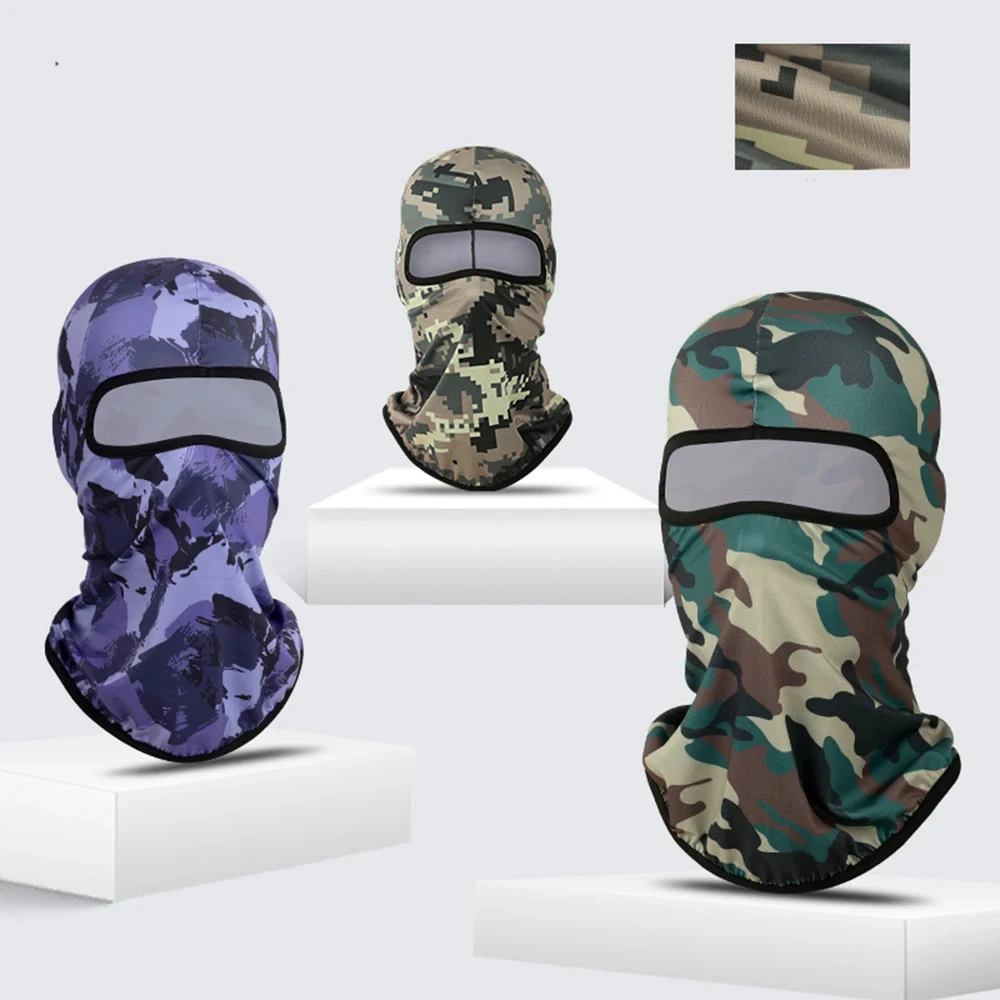 New Mens Ski Mask Cycling Hood Caps Camouflage Breathable Hiking Scarf Full Face Cover Helmet Beanies
