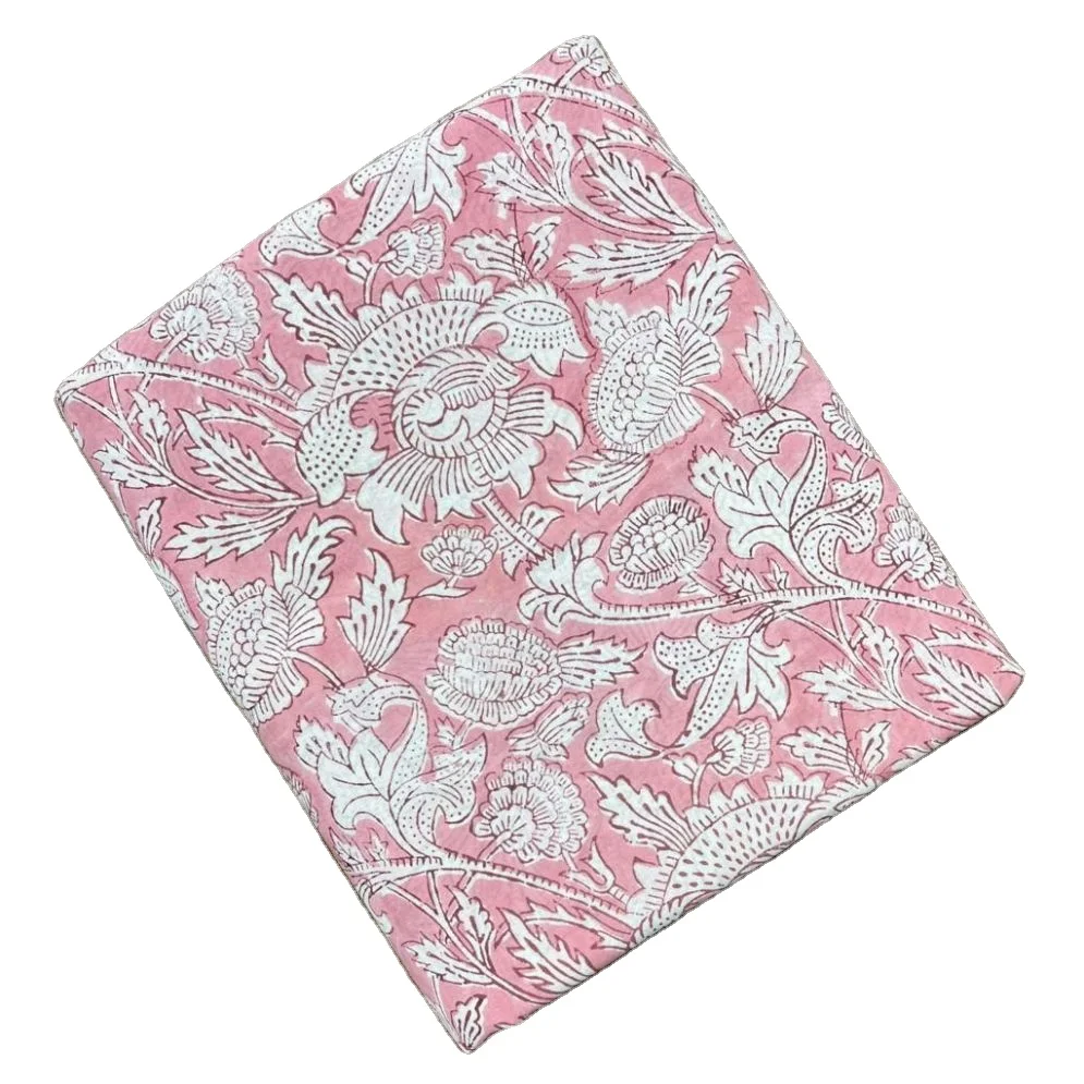 Standard Quality Block Print Cotton Fabric for Bedsheet Making Available at Wholesale Price from India