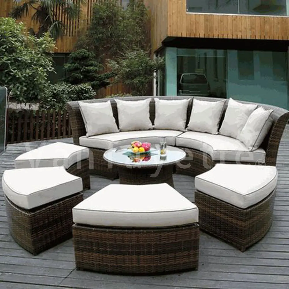 Nacyii Round Couch Outdoor Sofa Set for Party Event Project Hotel Furniture Interior Design