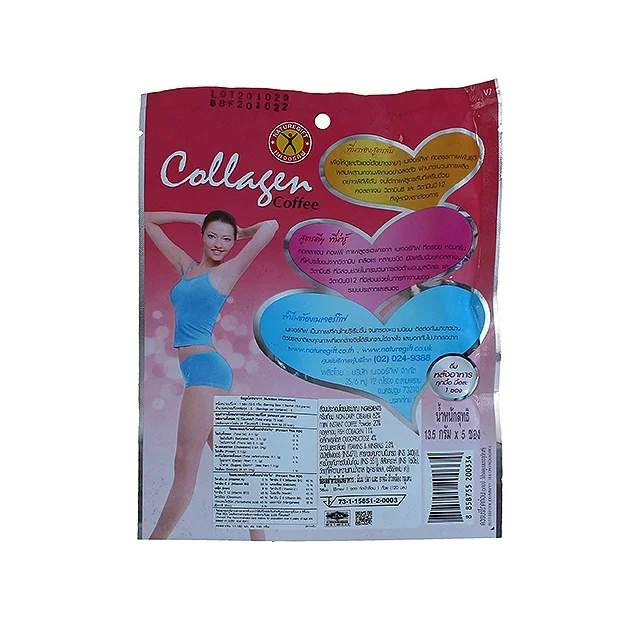67.5g Slimming Coffee Mix Instant Powder with Collagen Vitamins Minerals Pak Naturegift Brand  13.5g x 5 Sachet Made in Thailand