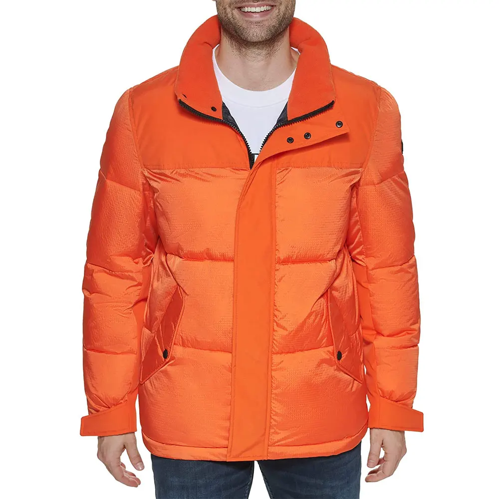 Winter Clothing Warm Up Men Bubble Jacket Custom Made Your Logo Windbreak Red Casual Plain Waterproof Puffer Jacket