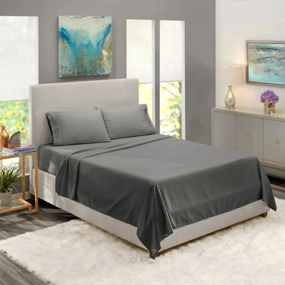 Hot Selling Top Quality All Colors Bedsheets Cotton Linen Made Bedsheets Custom Made Logo Design Bed Sheets for Online sale