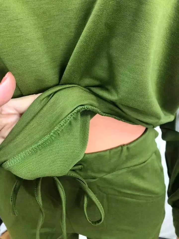 2022 women clothes casual Hot popular two color matching sweatshirt women two pants set sweat sets Fashion for women