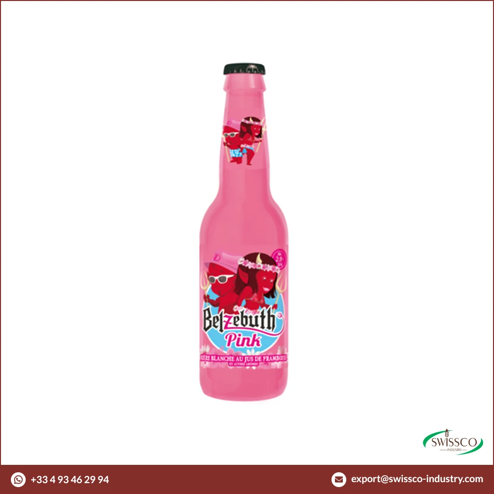 ISO Certified Quality Great Taste Belzebuth Premium Pink Beer in Bottle of 330ml from Trusted Seller