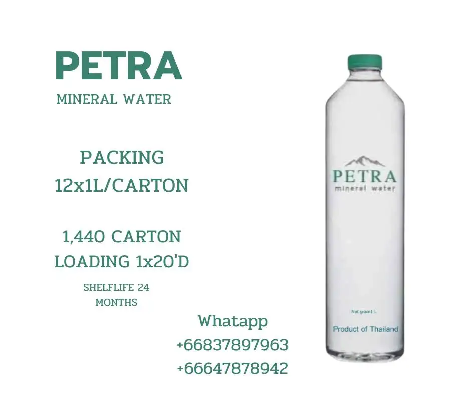 Product of Thailand Natural  Drink Organic  Petra mineral  Water Kancheewalanad Company Limited natural OEM New arrival Box