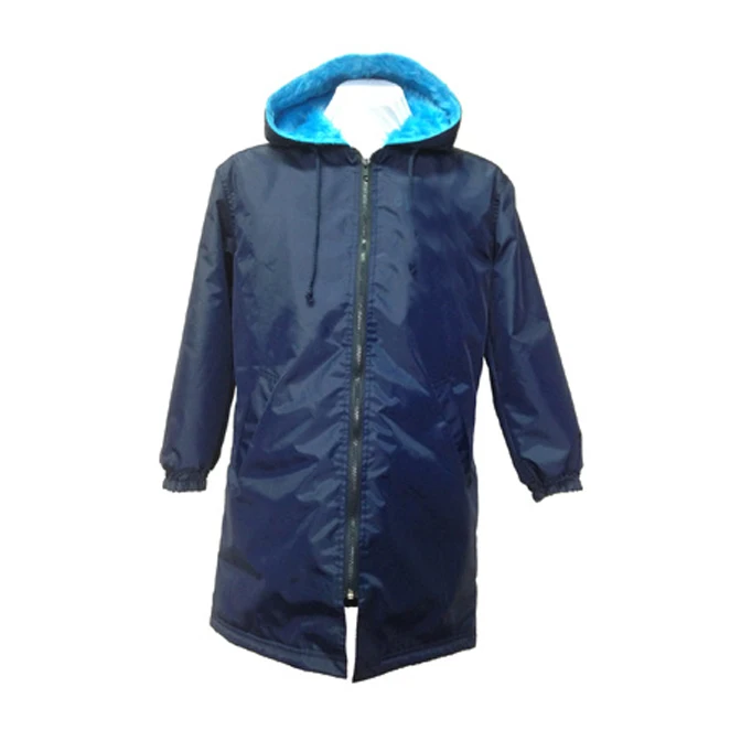 Wholesale Customized Swim Parka Men Full Zip Winter Waterproof Polar Line Swim Parka Fleece Jacket With Vertical sport robe
