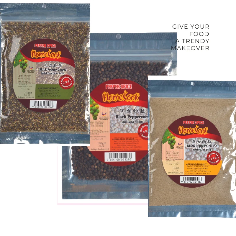 Highest Grade Black Pepper Coarse 100g Malaysia Halal Wholesale Black Pepper Organic Bulk Spices Top Black Pepper Exporters