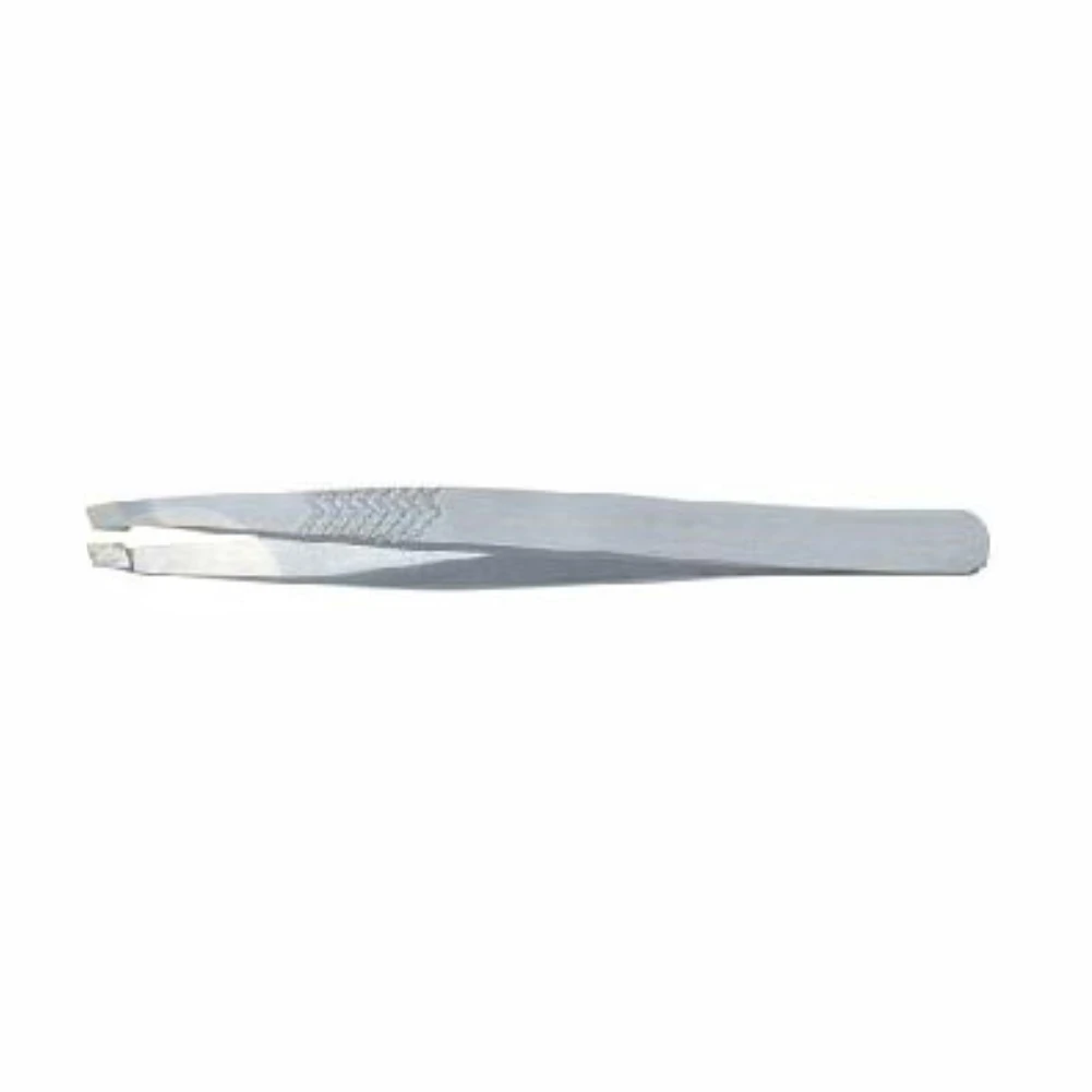 Professional Hot Sale Manufacturer Stainless Steel Silver Metal Straight Eyebrow/Eyelashes Extension Tweezers Beauty Accessories