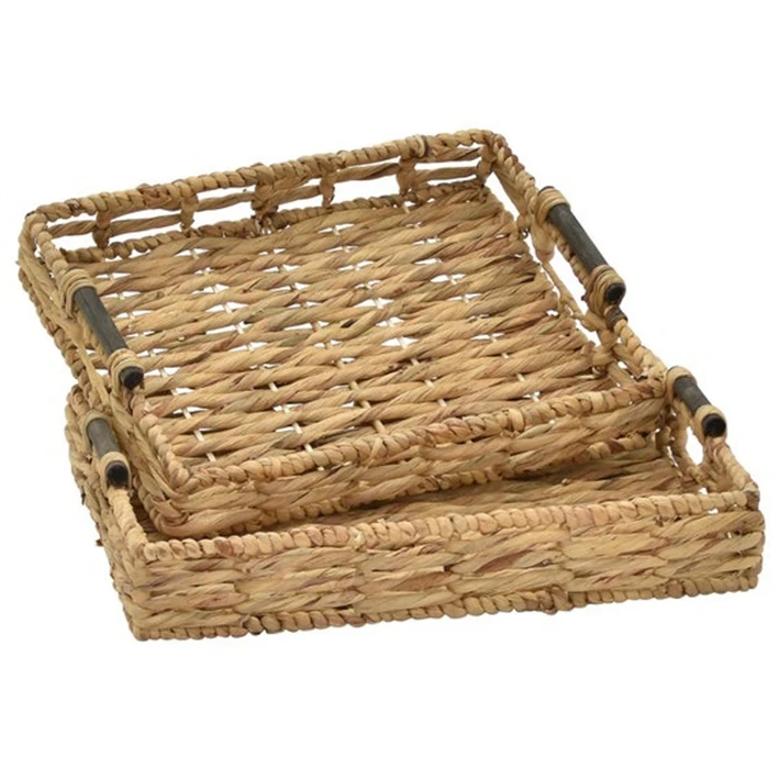 New Item Storage Food Water Hyacinth Serving Tray Eco-friendly Home Decor Food Tray Made in Vietnam