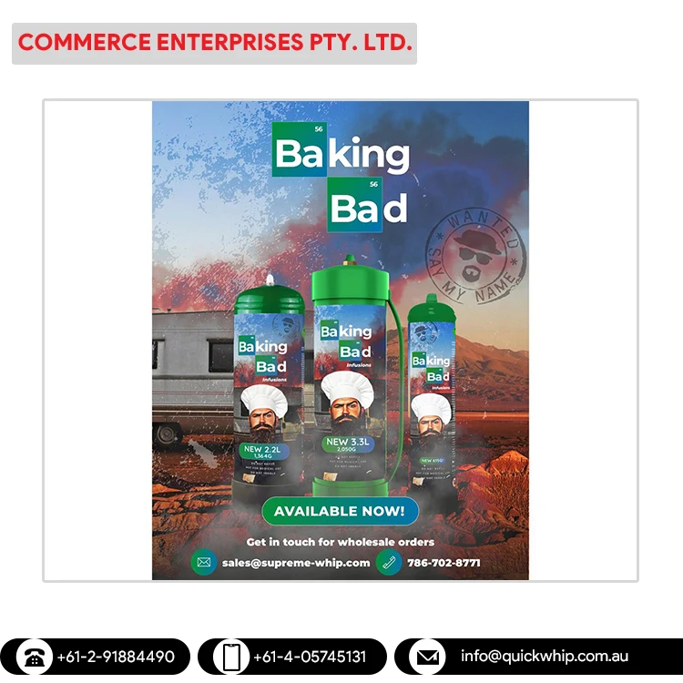 New Cake Decoration Dessert Tool 0.95L/615g Baking Bad Whipped Cream Charge Cylinders at Low Price