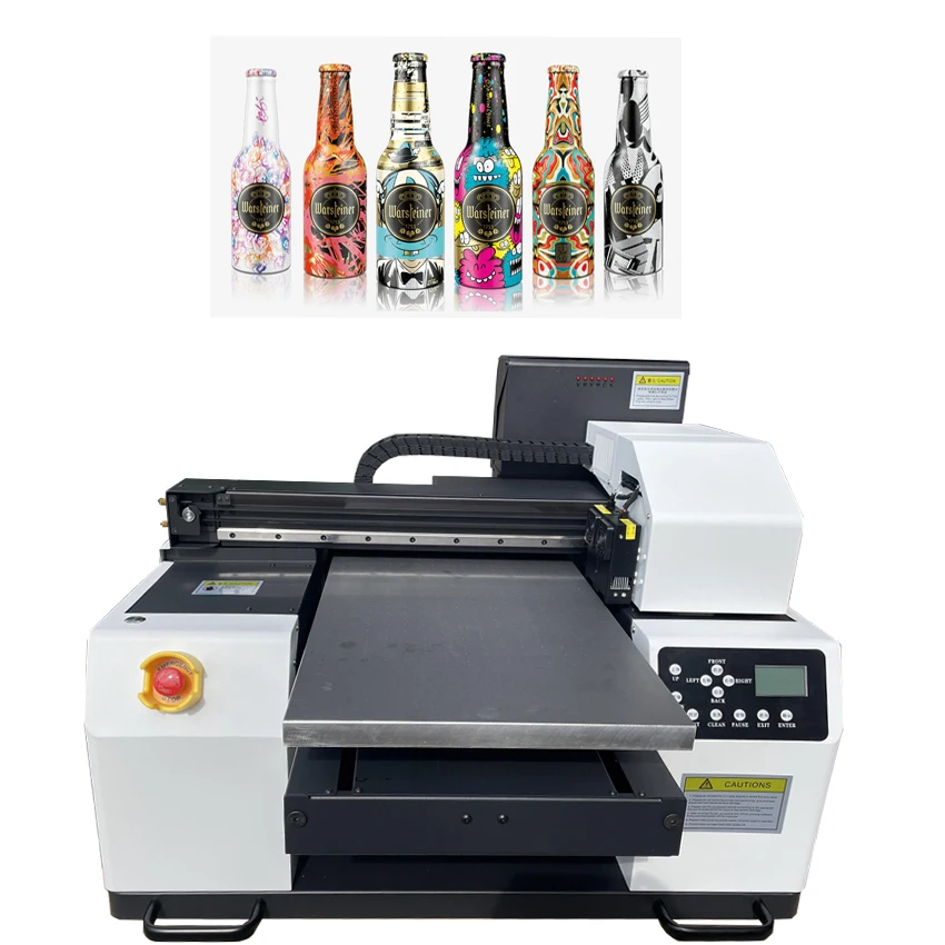 A3 UV Flatbed Printer Automatic Desktop UV Printer for Glass Bottle Wood Phone Case