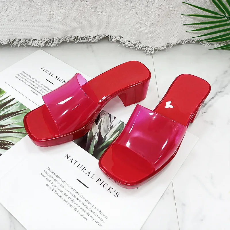 Wholesale candy color womens summer jelly slipper cute home slipper custom slippers