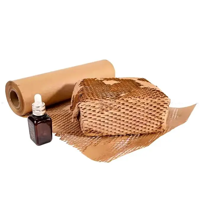 OEM Recycled Honeycomb Paper Wrap Roll Black/Brown Gift Wrapping for Transport Protective & Cushioning Craft Packaging