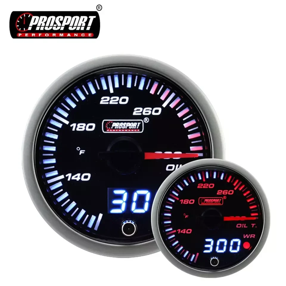 60mm Easy Install Oil Pressure Temp Gauge Engine Prosport