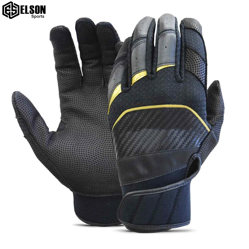Cabretta Leather Winter Sportswear Gloves Comfortable and Breathable with Velcro Strap for Baseball Batting
