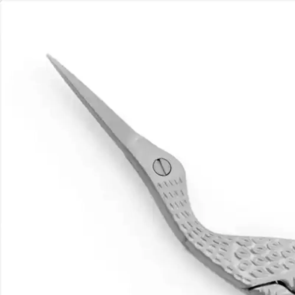 Premium Stainless Steel Stork Bird Cuticle Scissors - Fine Point Nail Scissors, Mirror Finish - Affordable, Made in Pakistan