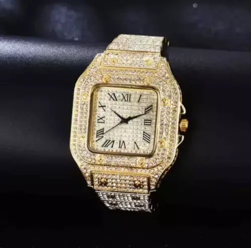 Wholesale Supply Unisex Diamond Watch for Gifting Propose Handmade Diamond Watch at Affordable Price