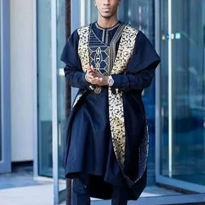 Мужские винтажные брюки с Африканским принтом