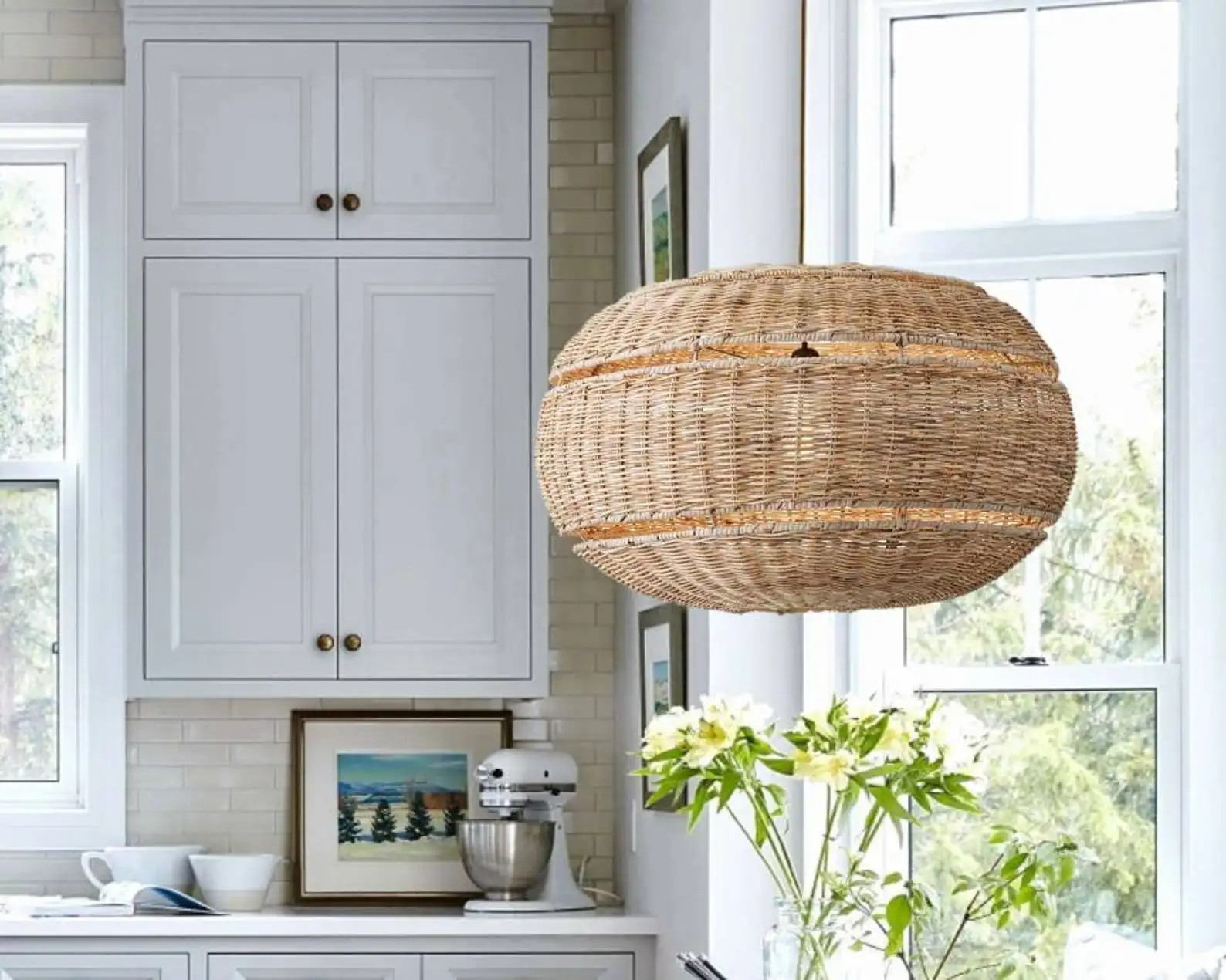 Creative Rattan Lampshades Pendant Lamp Ceiling Lamp Wicker Furniture Other Home Decor