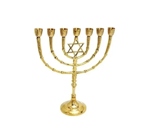 Best Seller Handmade Jewish Candlestick Holder 21 High Menorah Durable Brass Aluminium Home Decor Gifts Chanukah Hanukkah