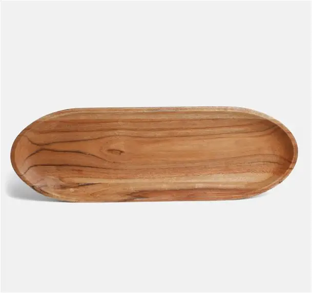 Modern Wood Serving Leaf Platter For Serving Salad Desert Fruits Food Chips And Dip Platter For Home Restaurants Hotels Bar 2024