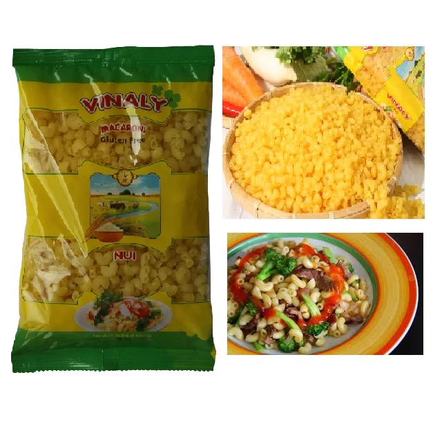Best Quality Product Fresh Ingredients YELLOW RICE PASTA- ELBOW Best Seller 200g single bag best price Manufacturer Wholesale