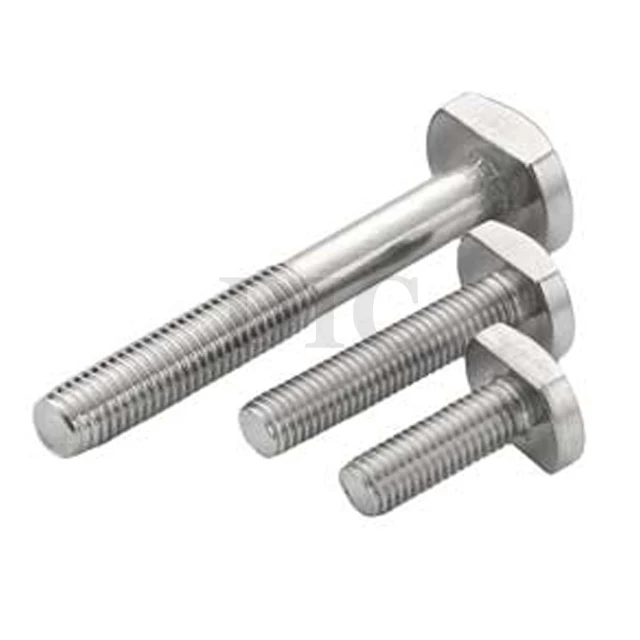 High Quality Square Bolts Large Flat Sides Steel Stainless Finish Hex Head Type ASTM Standards Carbon Aluminium Steel Materials