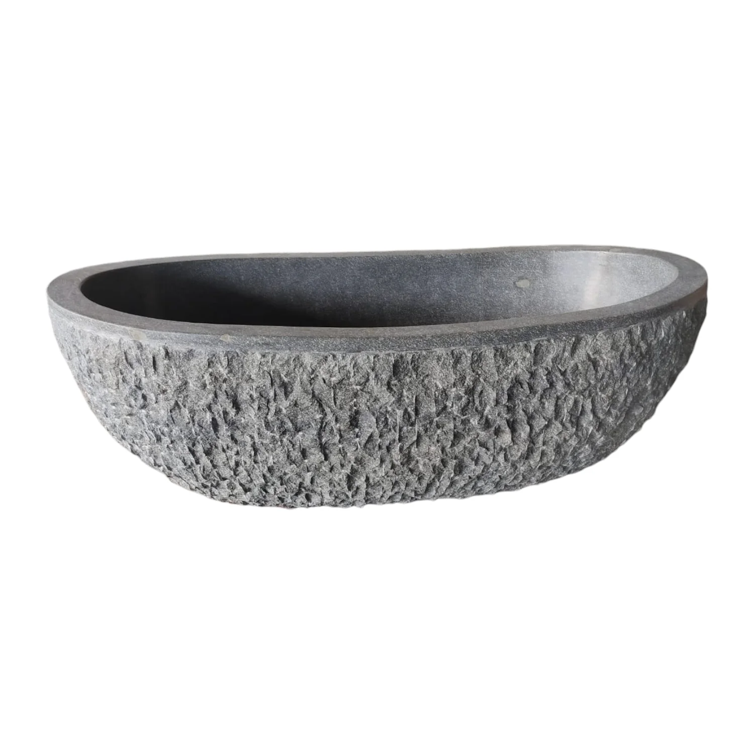 Indonesia Hand Carved Limestone Bath Tubs Grey Natural Stone Bathtub 200x100 for Bathroom Furniture Large River Stone Bathtub