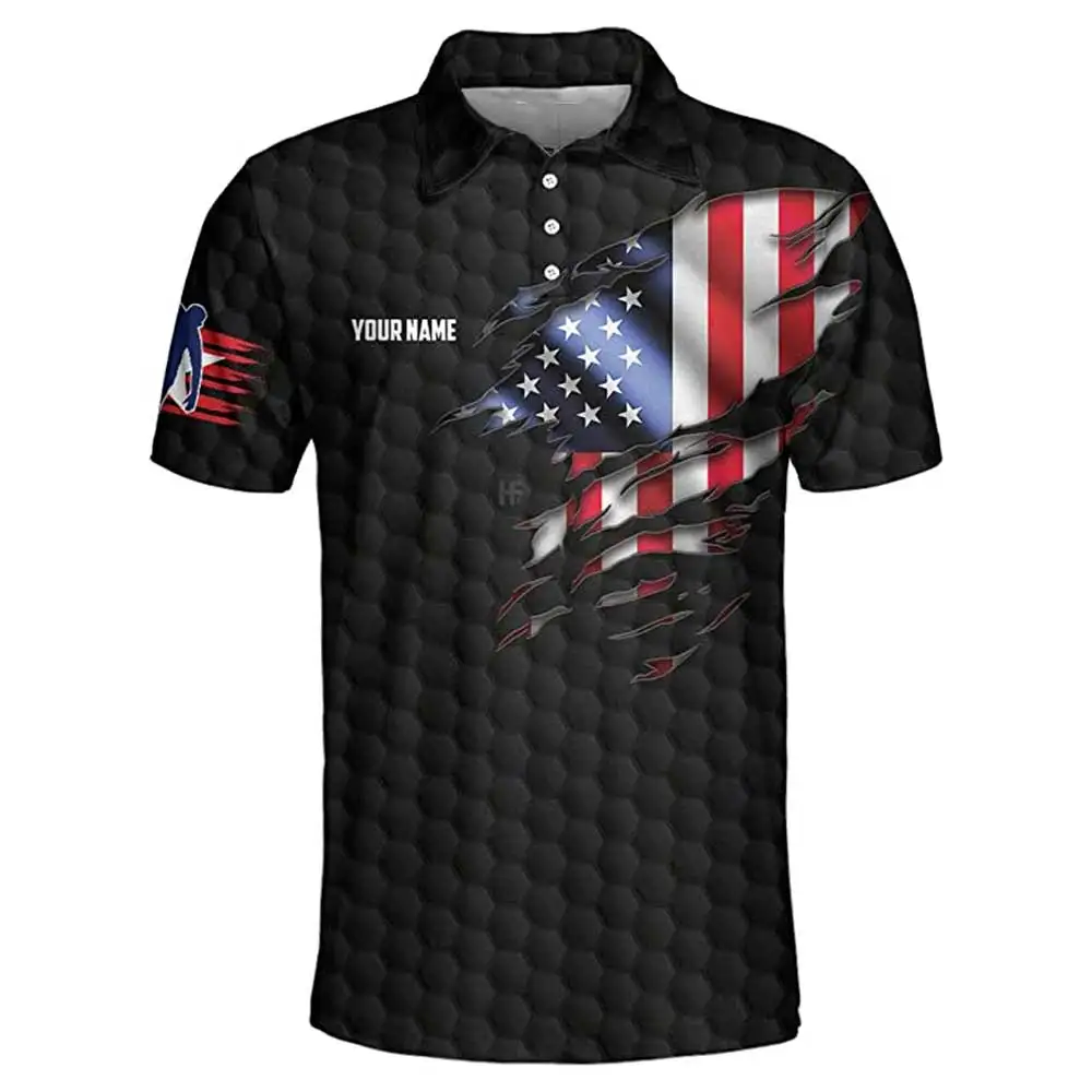 Custom Logo Sublimation Wear Can Put Your Team Logo Name Polo Shirts Bowling Easy Sublimated Fitted Polo T Shirts