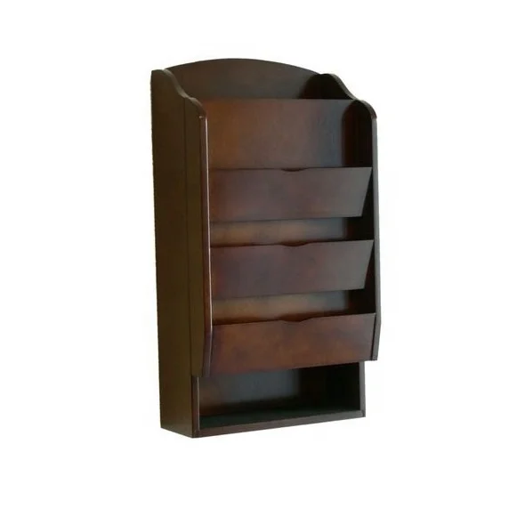 Home Decoration Accessories Wood Library Magazine Rack Magazine Holder living Room Home Newspaper Storage