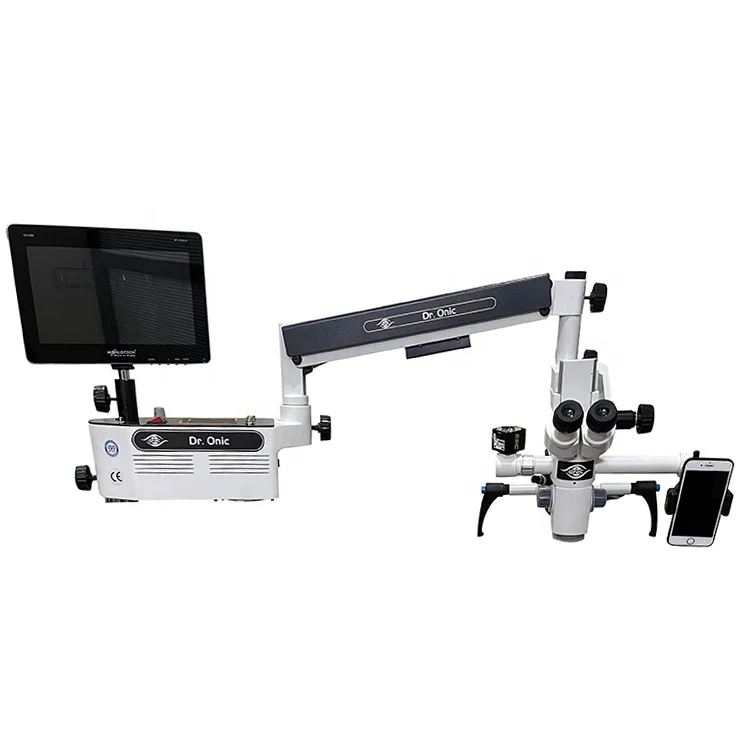 Digital Neurosurgery Operating Microscope 5 Step 90 Degree with Beam Splitter and Camera Wall Mount K-63