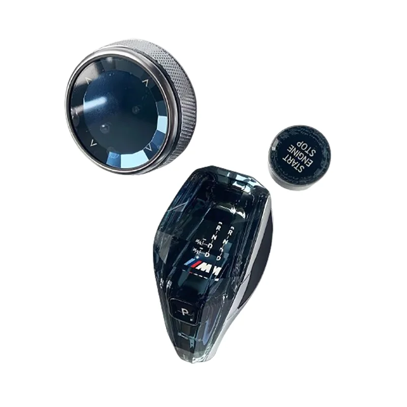 Select For BMW Crystal Gear Knob 3-Piece Set Knob Push Button Start Crystal For 3-4-5-x Series