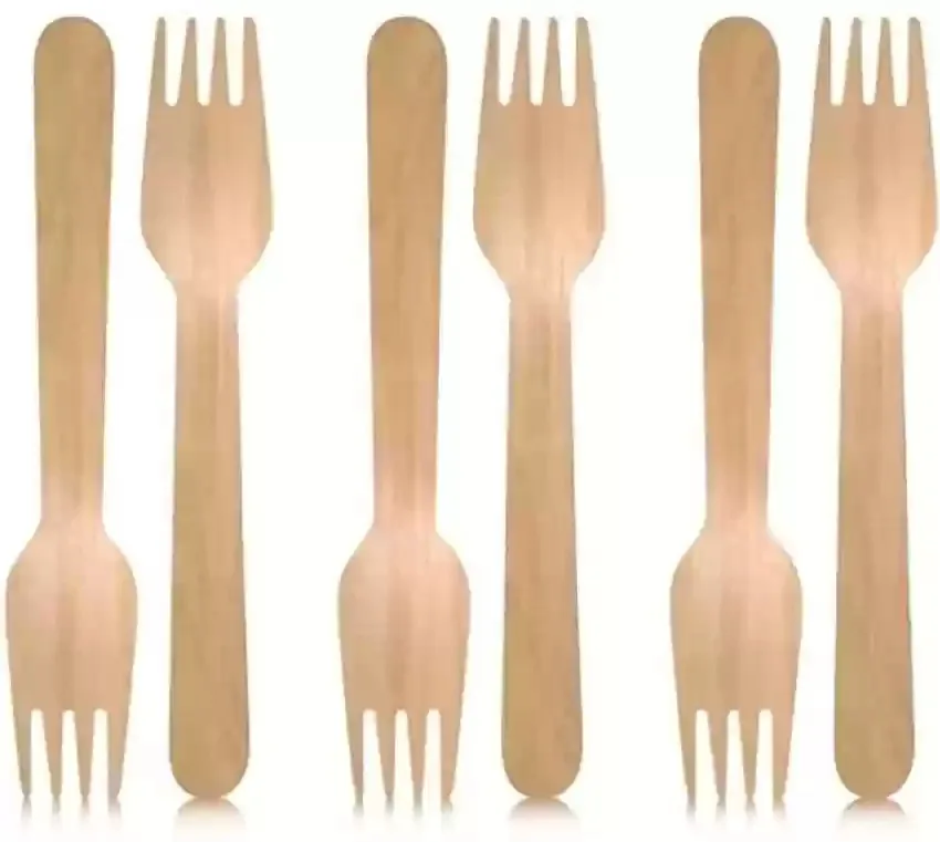 wooden cutlery  disposable travel spoon fork  best seller disposable  wooden mini fruit fork wholesale custom logo Eco Friendly