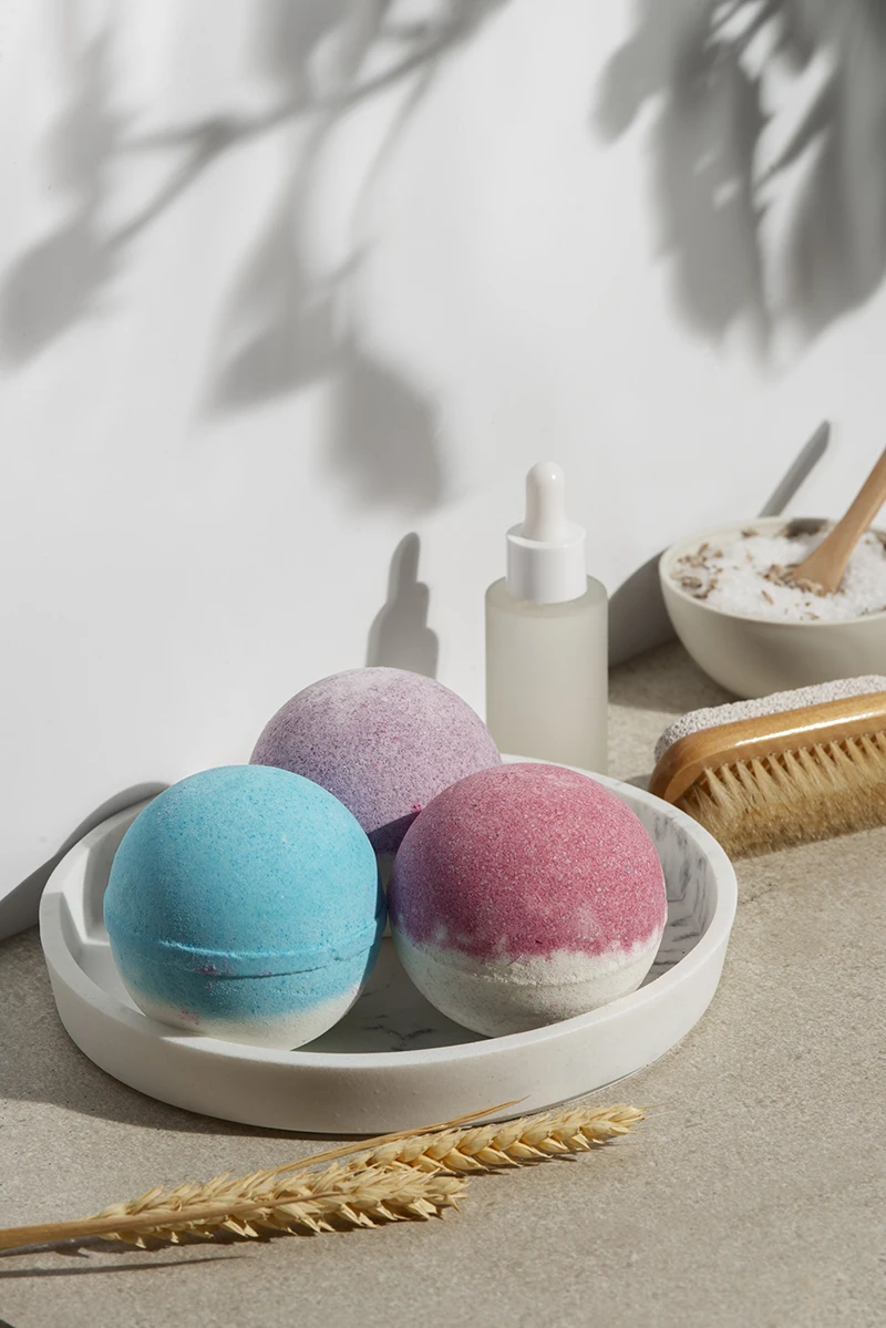 Natural Gift Set BathBombs Organic Essential Oils Spa Fizzies Moisturizing Shea Butter and Salts Bath bombs