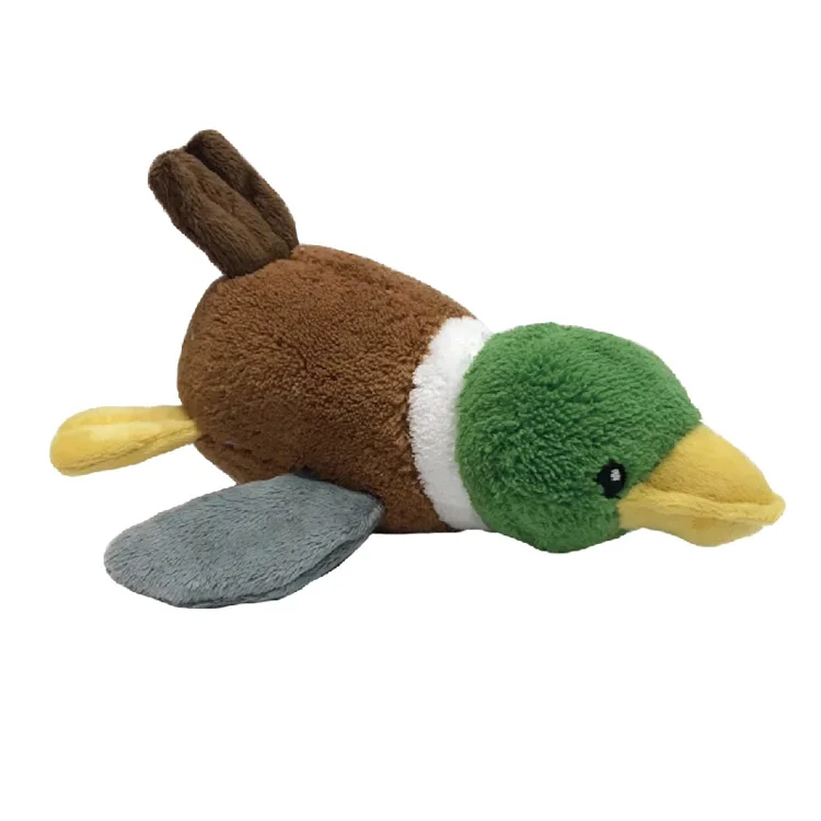 Superior Quality Cute Plush Duck Dog Pet Chew Toy Plush Animal Shape Non Toxic For Dogs