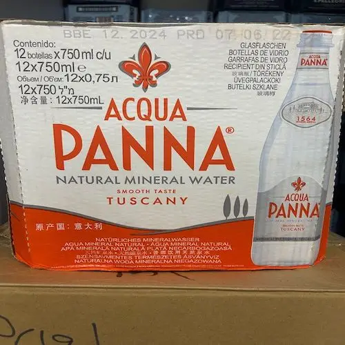 TOP RATED Acqua Panna Natural Mineral Water 12 X 750mL / the Smoothest Taste TOSCANA Bottled in TUSCANY ITALY for Sale