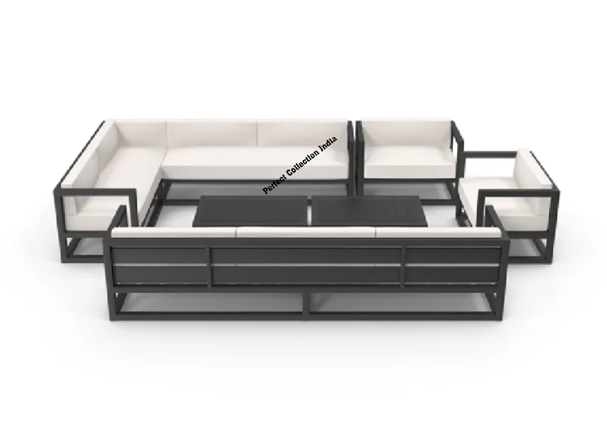 Solid galvanized Iron Upholstered Chair bench sofa for Home and Living Room/Banquet Hall Garden Dining Kitchen Villa furniture