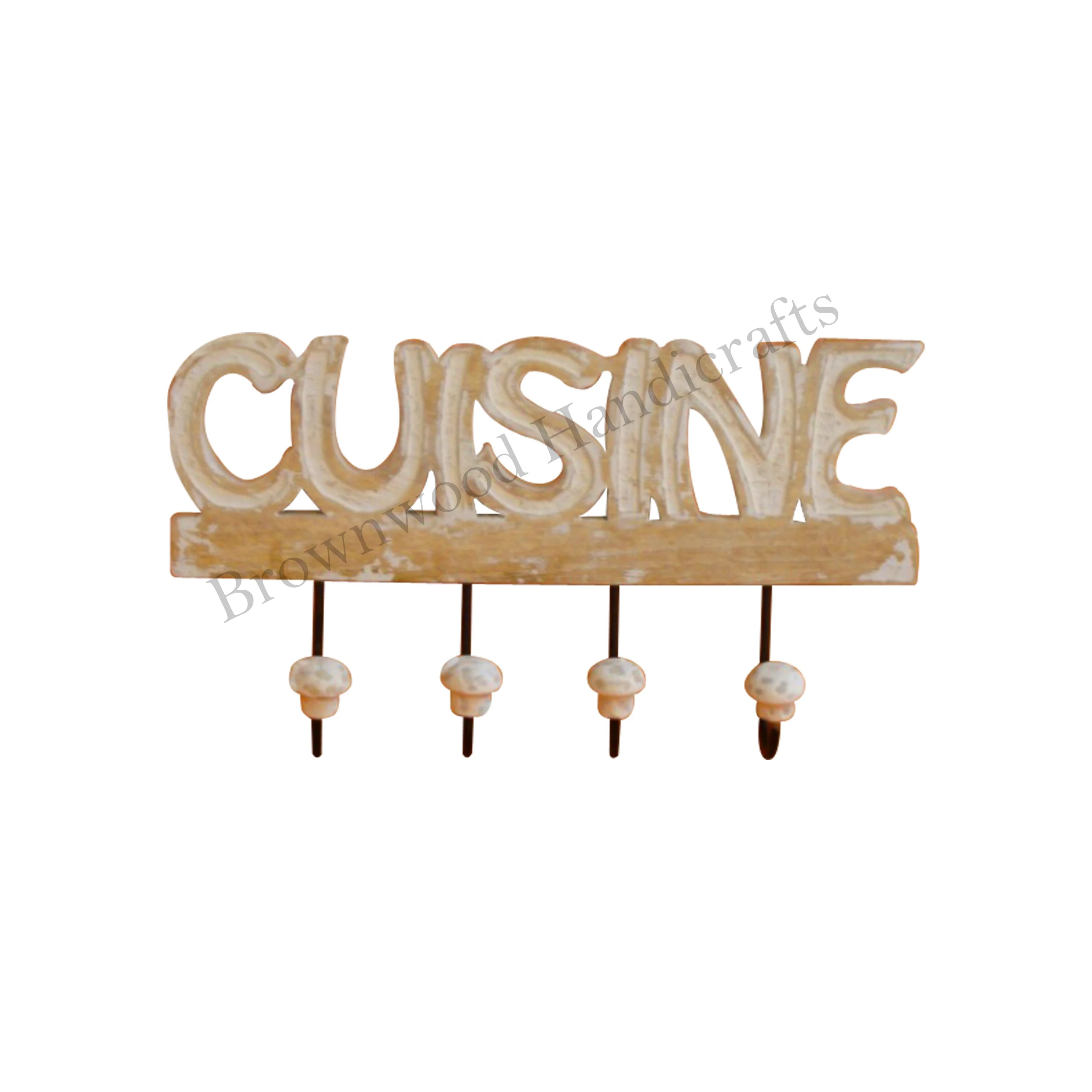 Attractive Designed Wooden Wall Mounted Cloth Hanging Wall Hook Handmade Wood Carved Wall Hook For Online Sellers at Low Price