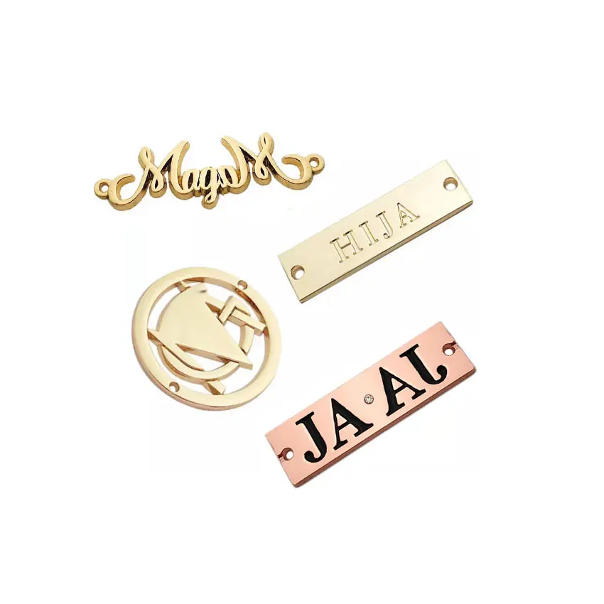 Производитель металла на заказ металлический логотип для этикеток сумок одежды оптом
