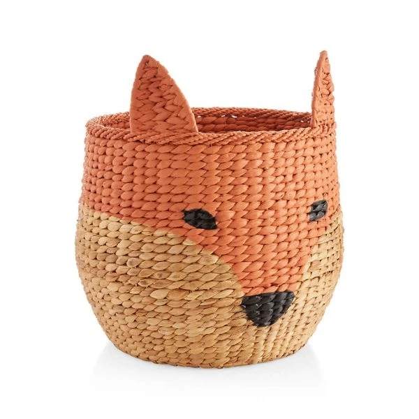 Hot Deal Cute Animal Storage Seagrass Woven Baskets Decorative Collapsible Clothing Hamper Wholesale Handmade Home Organization