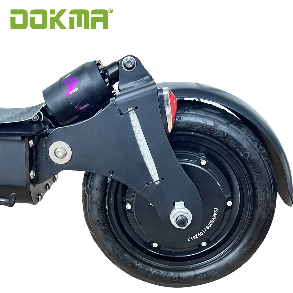 Dokma 10 Inch Dy5 Dual Disc Brake Oil Brake Optional 48V1200W / 52V2400W 2 Two Wheels Folding Adult Electric Mobility E-Scooter