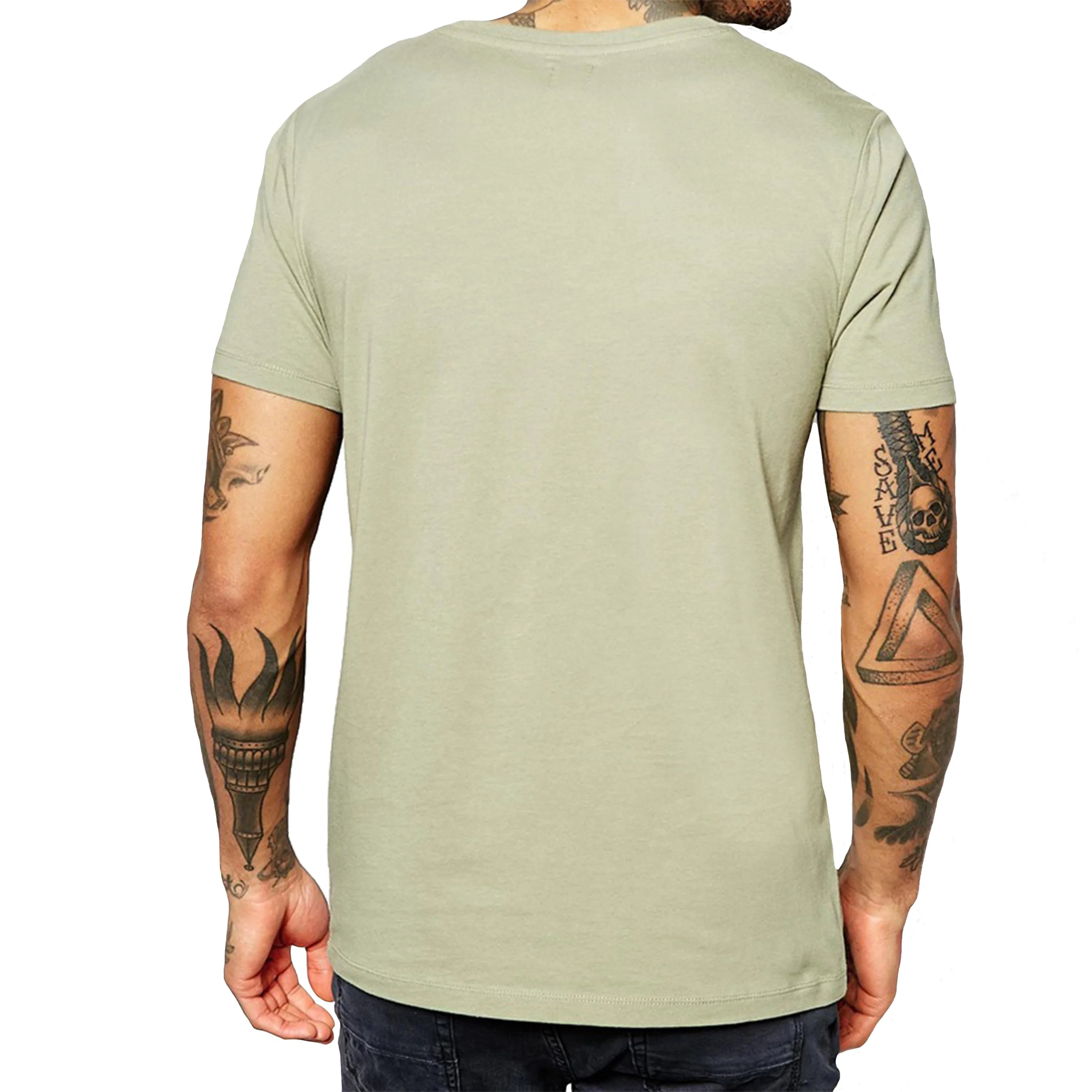 Factory wholesales comfortable crew neck regular fit short sleeve olive color mens essential t shirt for men clothing Bangladesh