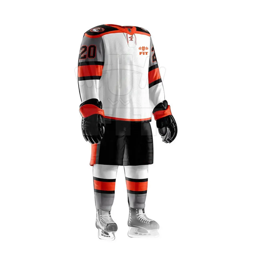 Men Ice Hockey Jersey Quick Dry Adult Sports Wear Ice Hockey Uniform Oem Polyester Made Ice Hockey Uniform