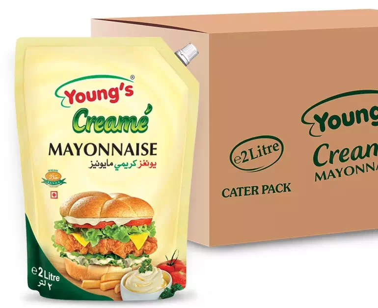 Creamy Mayonnaise-2 Liter Pouch  16 Liter Pack Creamy Mayonnaise Export Quality Light Mayonnaise