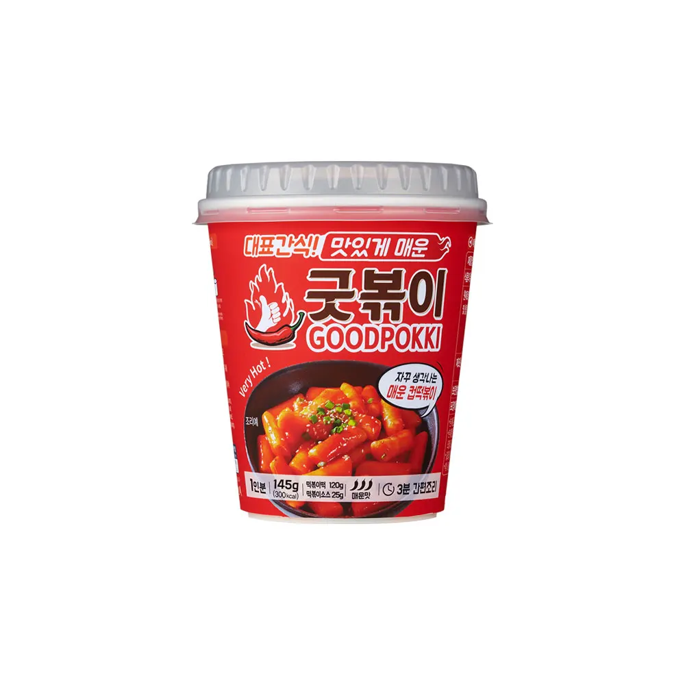 Goodbokki  hot Ready made food Easy to enjoy tteokbokki Rice cake Made in Korea with sauce Cup
