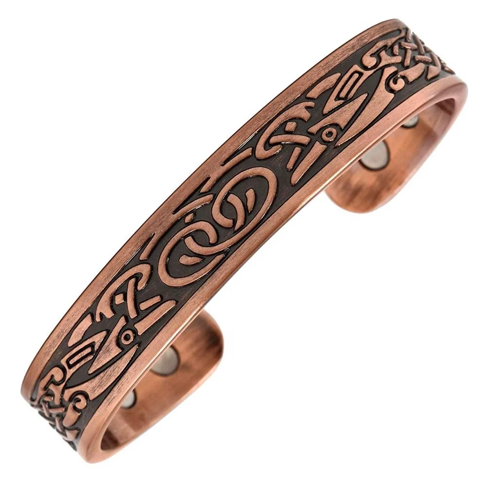 latest Indian Pure Copper Cuff Bracelet for Men and Women unique design