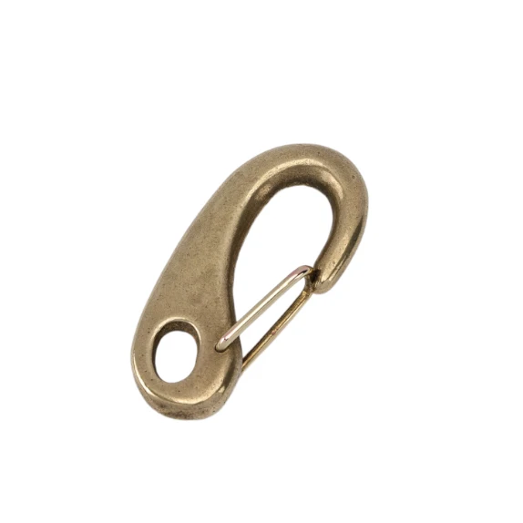 Made in japan Solid brass  Clip Hook Buckle Magatama Carabiner end part of the wallet chain key holder metal fittings etc.