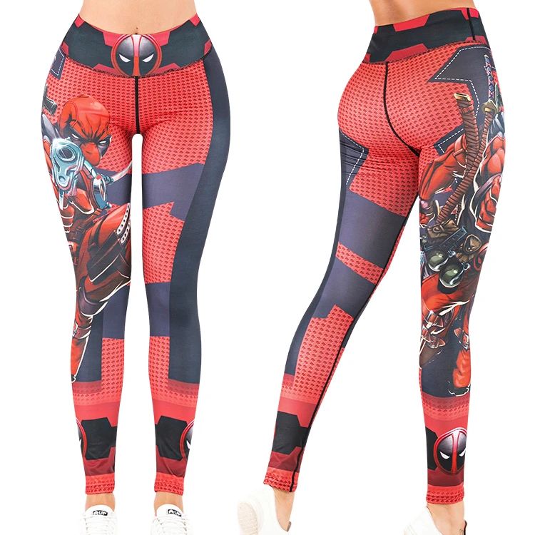 Women Slim Sexy Leggings Yoga girl Tights 3D Digital Print Lady Pants