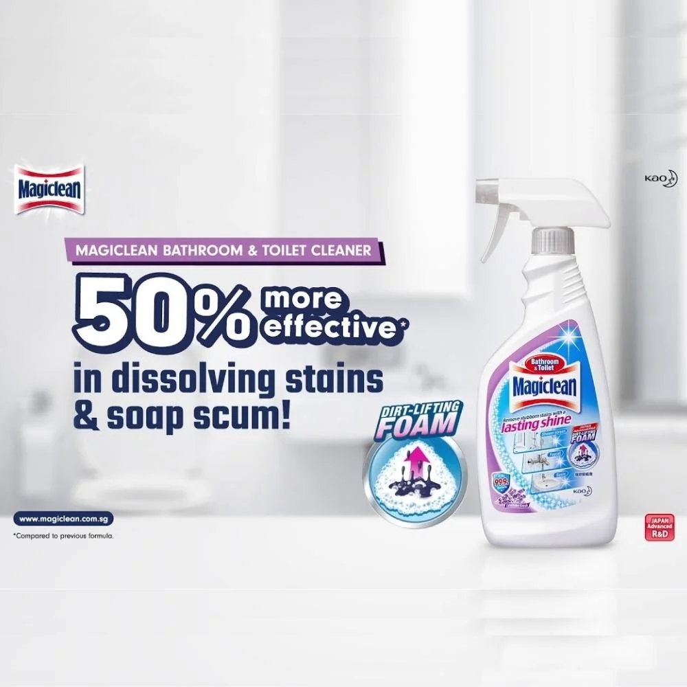 Wholesale Japan Technology High Foam Removes Tough Dirt Cleaner Mgc Bathroom &Toilet Lavender Trigger Spray 500ml